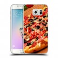 Дизайнерский силиконовый чехол для Samsung Galaxy S6 Edge Пицца