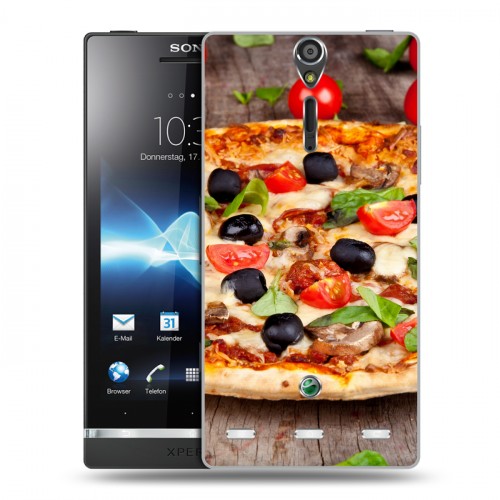 Дизайнерский пластиковый чехол для Sony Xperia S Пицца