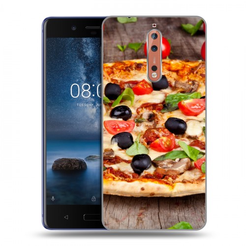 Дизайнерский пластиковый чехол для Nokia 8 Пицца