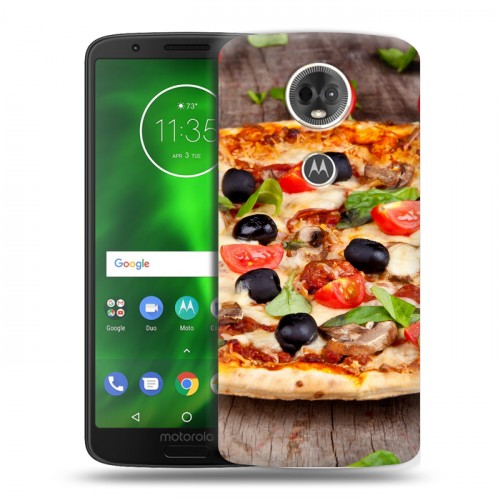 Дизайнерский пластиковый чехол для Motorola Moto E5 Plus Пицца