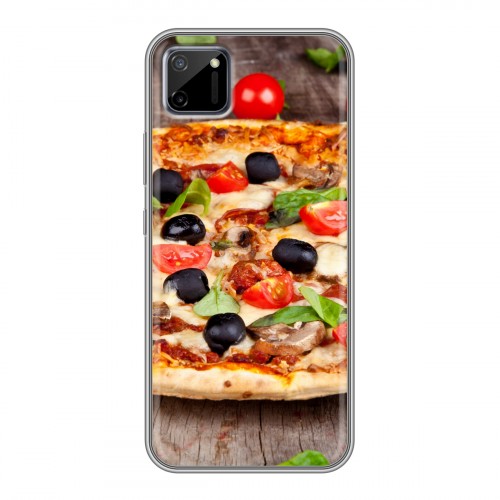 Дизайнерский силиконовый чехол для Realme C11 Пицца