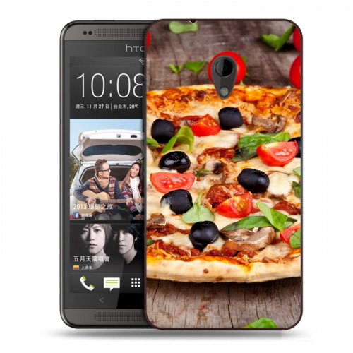 Дизайнерский пластиковый чехол для HTC Desire 700 Пицца