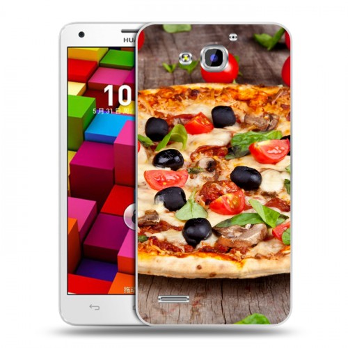 Дизайнерский пластиковый чехол для Huawei Honor 3x Пицца