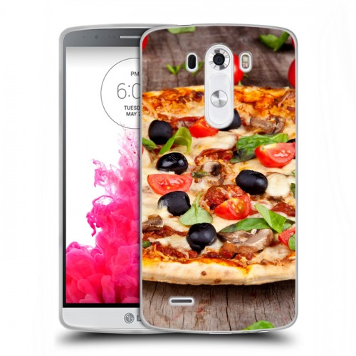 Дизайнерский силиконовый чехол для LG G3 (Dual-LTE) Пицца