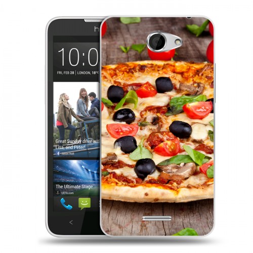 Дизайнерский пластиковый чехол для HTC Desire 516 Пицца