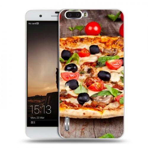 Дизайнерский пластиковый чехол для Huawei Honor 6 Plus Пицца