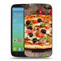 Дизайнерский пластиковый чехол для Alcatel One Touch Pop S9 Пицца