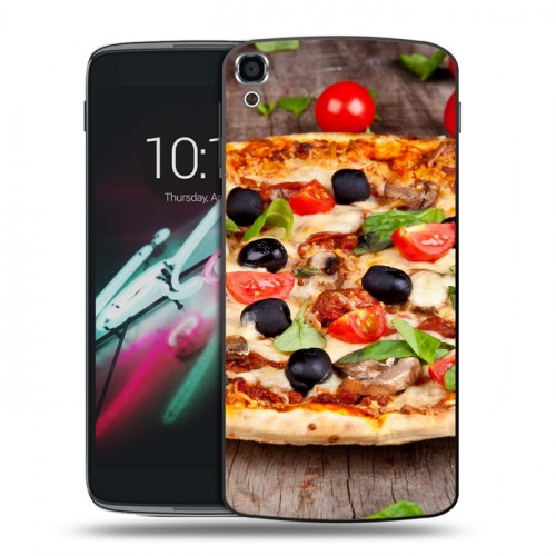 Дизайнерский пластиковый чехол для Alcatel One Touch Idol 3 (5.5) Пицца