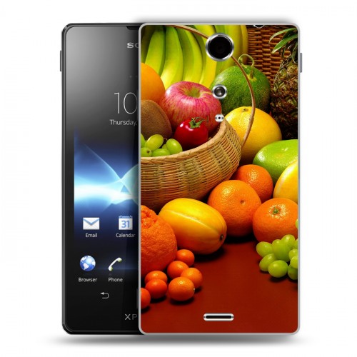 Дизайнерский пластиковый чехол для Sony Xperia TX Фрукты