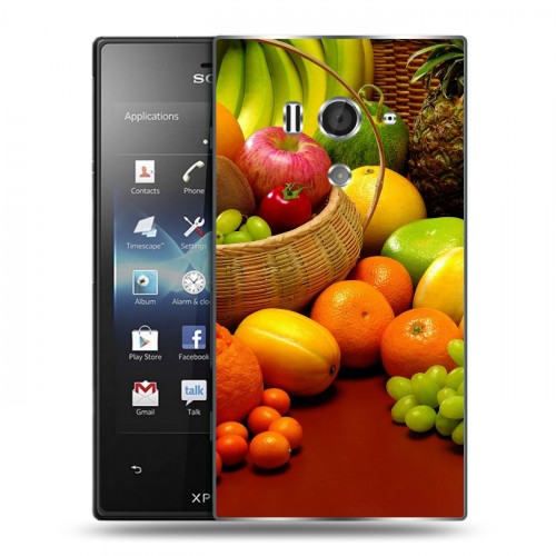 Дизайнерский пластиковый чехол для Sony Xperia acro S Фрукты