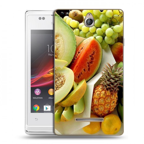 Дизайнерский пластиковый чехол для Sony Xperia E Фрукты