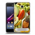 Дизайнерский силиконовый чехол для Sony Xperia E1 Фрукты