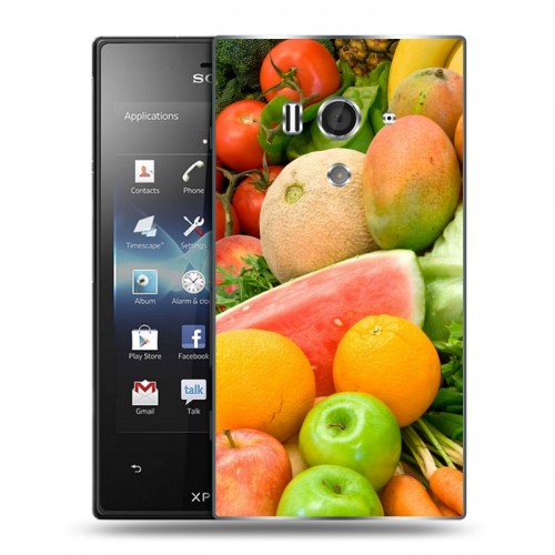 Дизайнерский пластиковый чехол для Sony Xperia acro S Фрукты