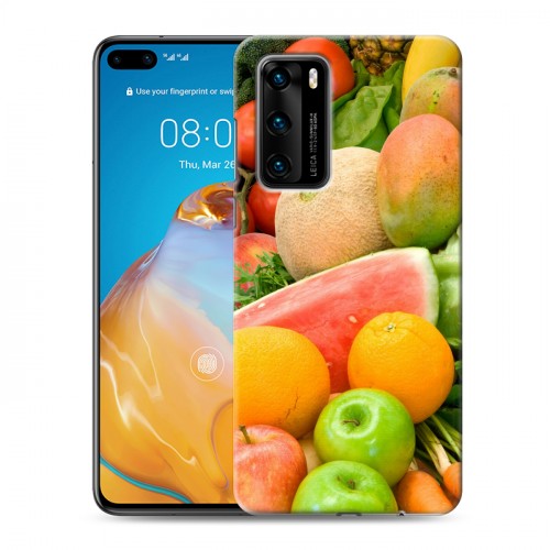 Дизайнерский пластиковый чехол для Huawei P40 Фрукты