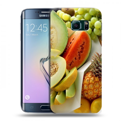 Дизайнерский пластиковый чехол для Samsung Galaxy S6 Edge Фрукты
