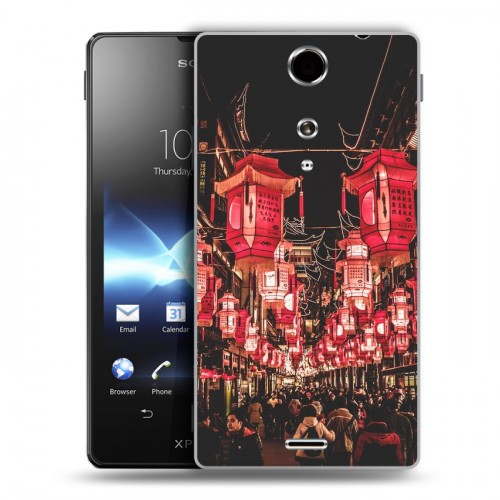 Дизайнерский пластиковый чехол для Sony Xperia TX Китайский Новый Год