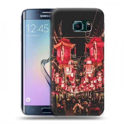 Дизайнерский пластиковый чехол для Samsung Galaxy S6 Edge Китайский Новый Год