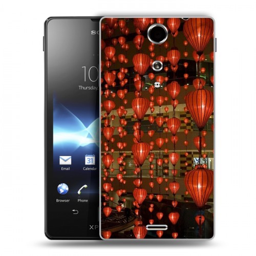 Дизайнерский пластиковый чехол для Sony Xperia TX Китайский Новый Год