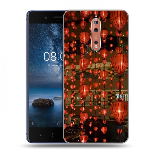 Дизайнерский пластиковый чехол для Nokia 8 Китайский Новый Год