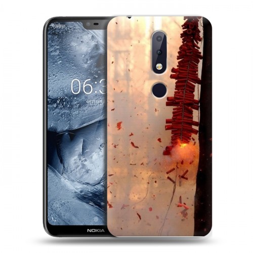 Дизайнерский пластиковый чехол для Nokia 6.1 Plus Китайский Новый Год