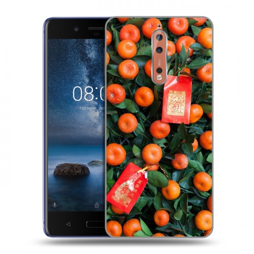 Дизайнерский пластиковый чехол для Nokia 8 Китайский Новый Год