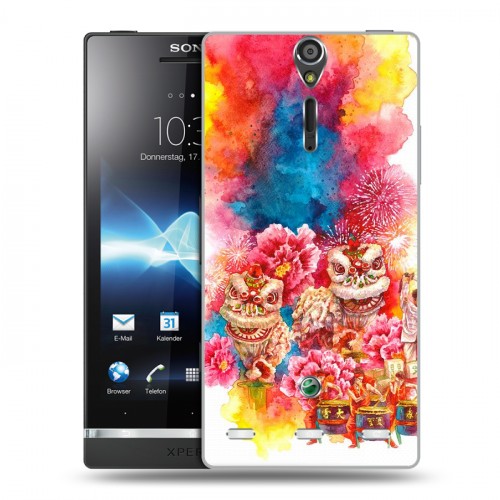 Дизайнерский пластиковый чехол для Sony Xperia S Китайский Новый Год