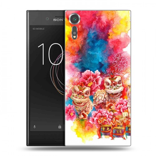 Дизайнерский пластиковый чехол для Sony Xperia XZs Китайский Новый Год