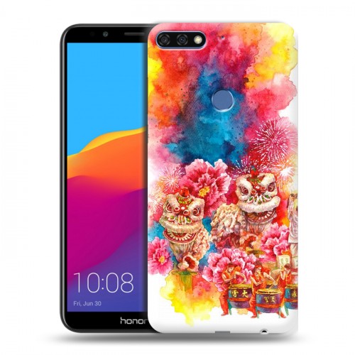 Дизайнерский пластиковый чехол для Huawei Honor 7C Pro Китайский Новый Год