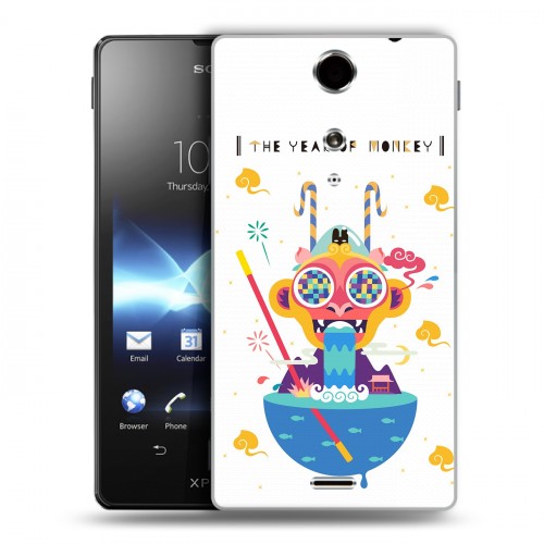 Дизайнерский пластиковый чехол для Sony Xperia TX Китайский Новый Год