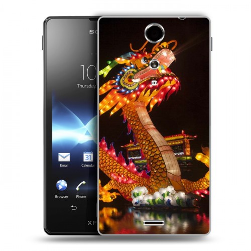 Дизайнерский пластиковый чехол для Sony Xperia TX Китайский Новый Год