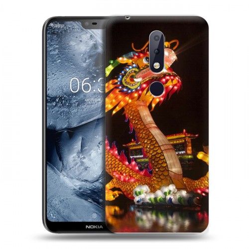 Дизайнерский пластиковый чехол для Nokia 6.1 Plus Китайский Новый Год