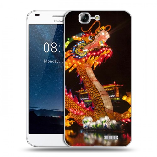 Дизайнерский силиконовый чехол для Huawei Ascend G7 Китайский Новый Год