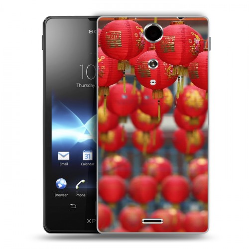 Дизайнерский пластиковый чехол для Sony Xperia TX Китайский Новый Год