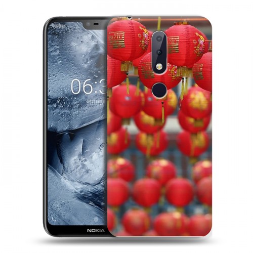 Дизайнерский пластиковый чехол для Nokia 6.1 Plus Китайский Новый Год