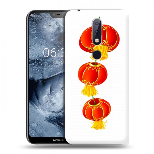 Дизайнерский пластиковый чехол для Nokia 6.1 Plus Китайский Новый Год