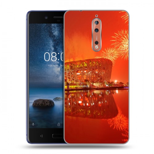 Дизайнерский пластиковый чехол для Nokia 8 Китайский Новый Год