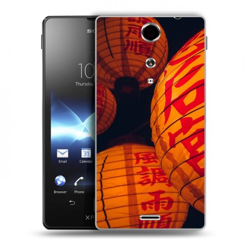 Дизайнерский пластиковый чехол для Sony Xperia TX Китайский Новый Год