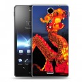 Дизайнерский пластиковый чехол для Sony Xperia TX Китайский Новый Год