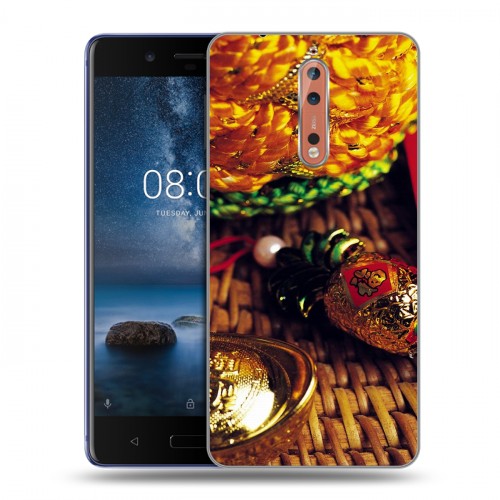 Дизайнерский пластиковый чехол для Nokia 8 Китайский Новый Год