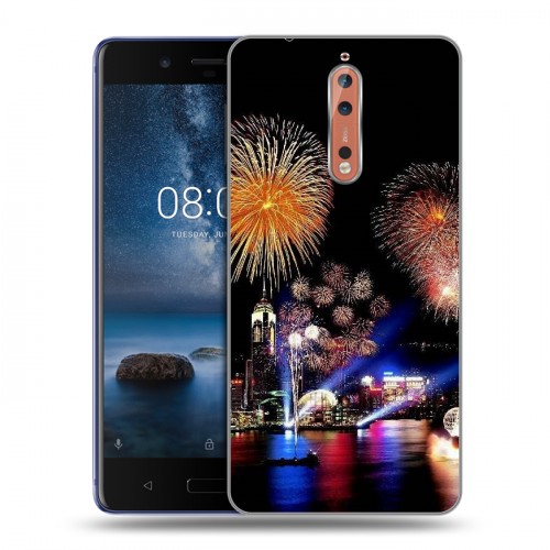 Дизайнерский пластиковый чехол для Nokia 8 Китайский Новый Год