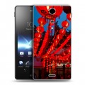 Дизайнерский пластиковый чехол для Sony Xperia TX Китайский Новый Год