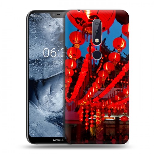 Дизайнерский пластиковый чехол для Nokia 6.1 Plus Китайский Новый Год