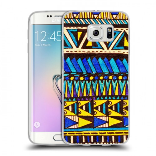 Дизайнерский пластиковый чехол для Samsung Galaxy S6 Edge Узоры абстракционизма