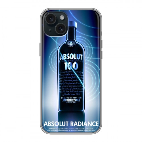 Дизайнерский силиконовый чехол для Iphone 15 Plus Absolut