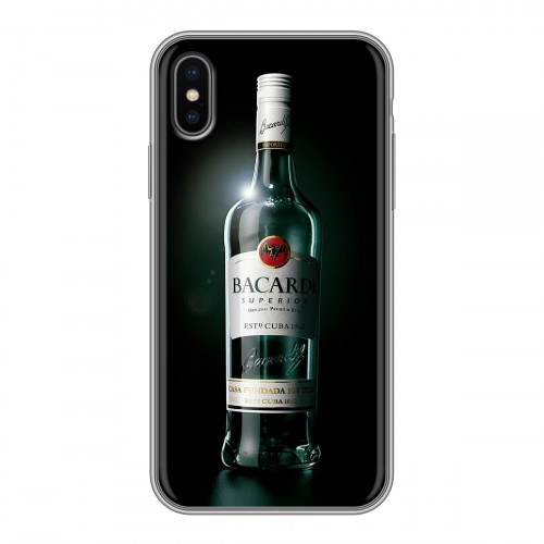 Дизайнерский силиконовый чехол для Iphone x10 Bacardi