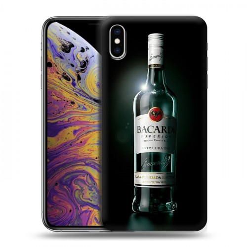 Дизайнерский силиконовый чехол для Iphone Xs Max Bacardi