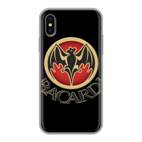 Дизайнерский силиконовый чехол для Iphone x10 Bacardi