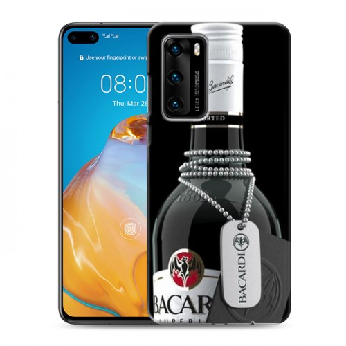 Дизайнерский силиконовый с усиленными углами чехол для Huawei P40 Bacardi