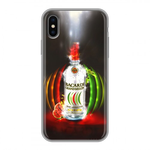 Дизайнерский силиконовый чехол для Iphone x10 Bacardi