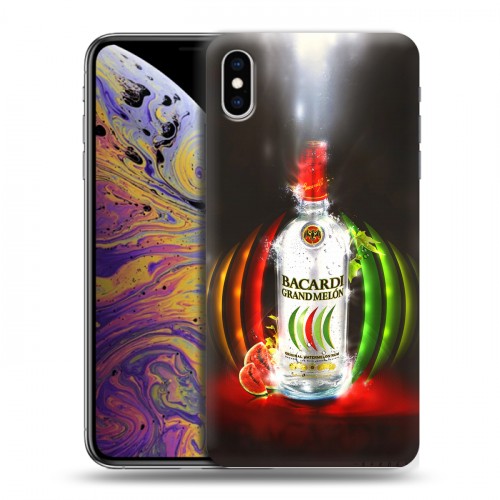 Дизайнерский силиконовый чехол для Iphone Xs Max Bacardi